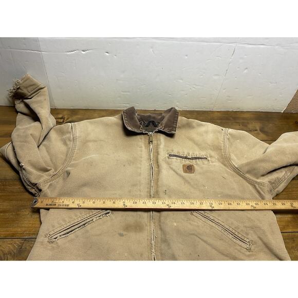 Vintage Y2K Carhartt J97 CML Detroit Canvas Work Jacket XL Distressed - Picture 10 of 16